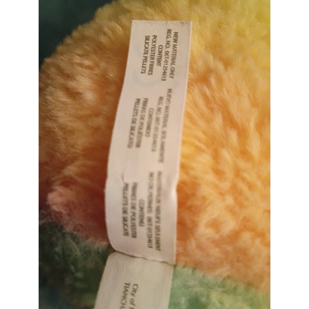 Vtg 1994 The Petting Zoo Rainbow Penguin Plush 10" Pastel Tie Dye Stuffed Animal - Picture 8 of 14